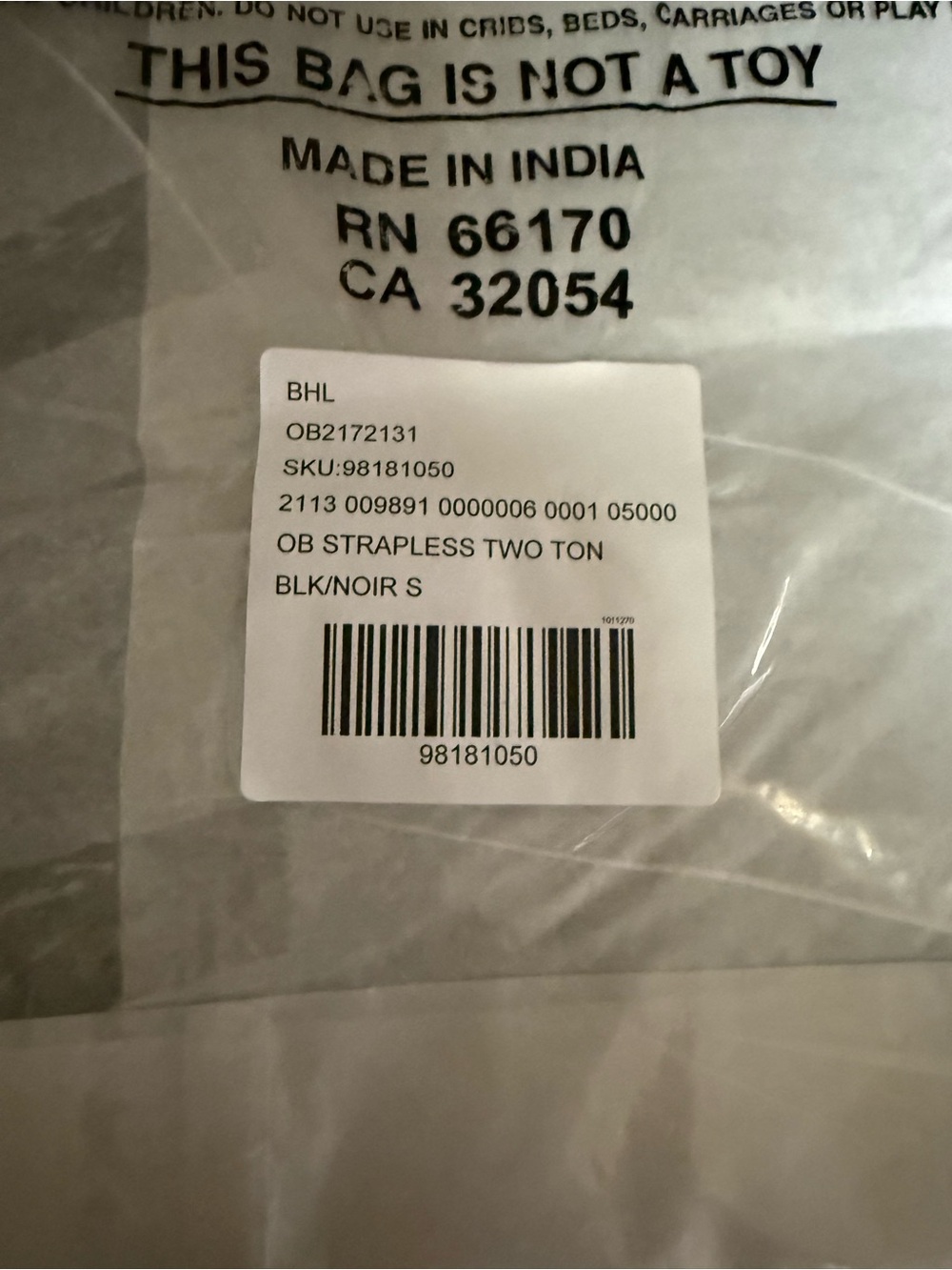 BHLDN Black/Noir TwoFer Strapless Dress